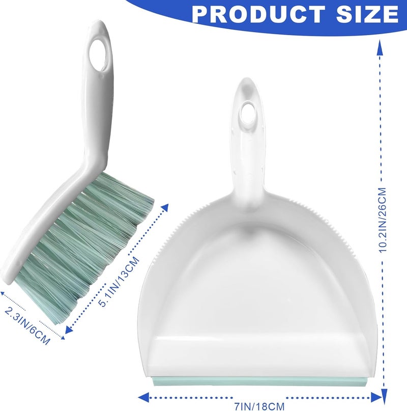 NBGYTECH Mini Broom and Dustpan Set Small Dust pan & Brush Set Portable Cleaning Tools for Home Office RV Camping Learning (Green) - Image 5